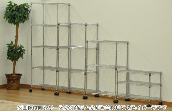 スチールラック 3段 キャスター付 幅60cm 高さ96cm （ ラック 収納棚