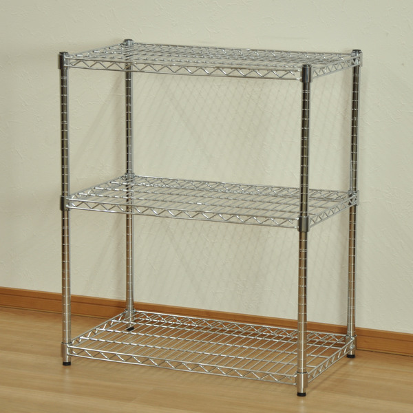 スチールラック 3段 深型 高耐荷重 幅75cm （ ラック 収納棚 シェルフ