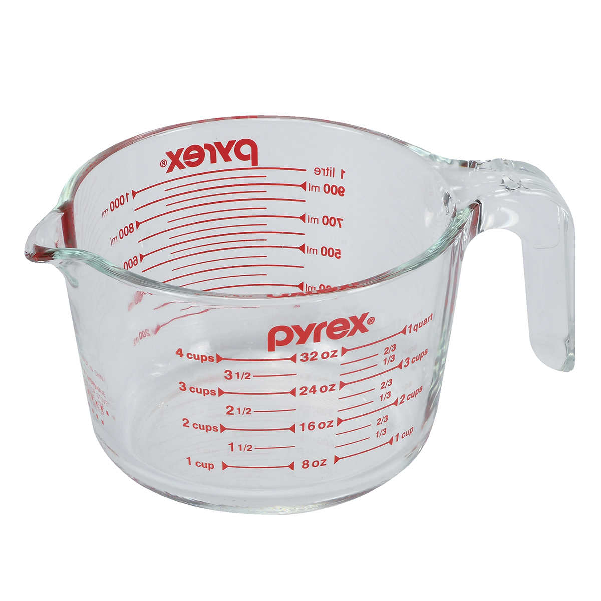 PYREX（パイレックス） 計量カップ 1L 耐熱ガラス 取っ手付き メジャー