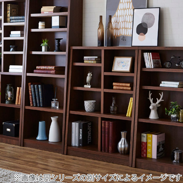 本棚 木製 ブックシェルフ 強化棚板 日本製 幅87cm 高さ180cm （ 壁面