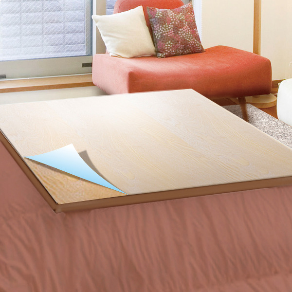 こたつ天板保護シート 天板サイズ90×90cm 透明 キズ防止 （ 貼って