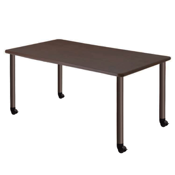 テーブル 幅160cm キャスター脚 高さ調節 長方形 角型 メラミン 施設