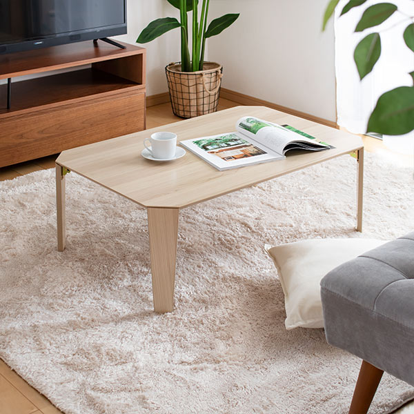 永井興産 折りたたみ テーブル 幅90cm コンパクト 子供 ローテーブル