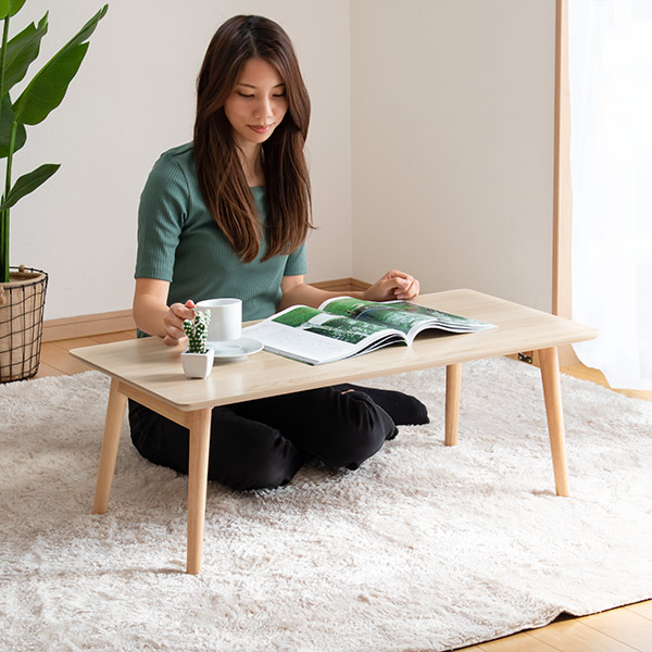 永井興産 折りたたみ テーブル 幅90cm スクエア コンパクト 子供 ロー