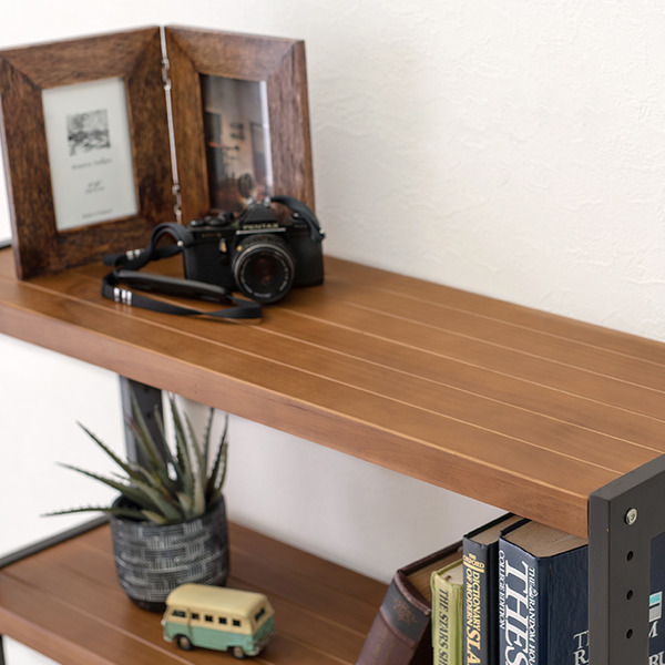 オープンラック 4段 ワイド 木製 フリーラック 幅90cm （ 木製ラック