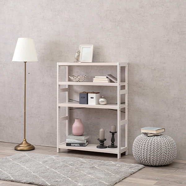 木の棚・ラック・グレーベージュ・ オープンラック・幅90cm 高さ122.5