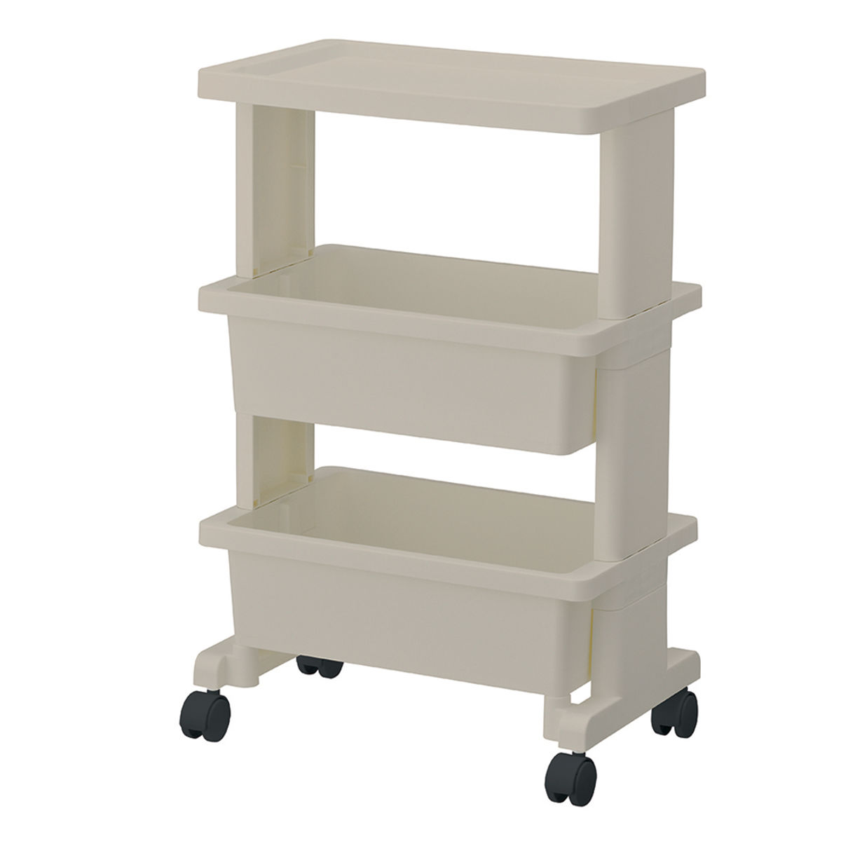 JEJアステージ キッチンワゴン テーブルワゴン ミニ 3段 リセスタイル