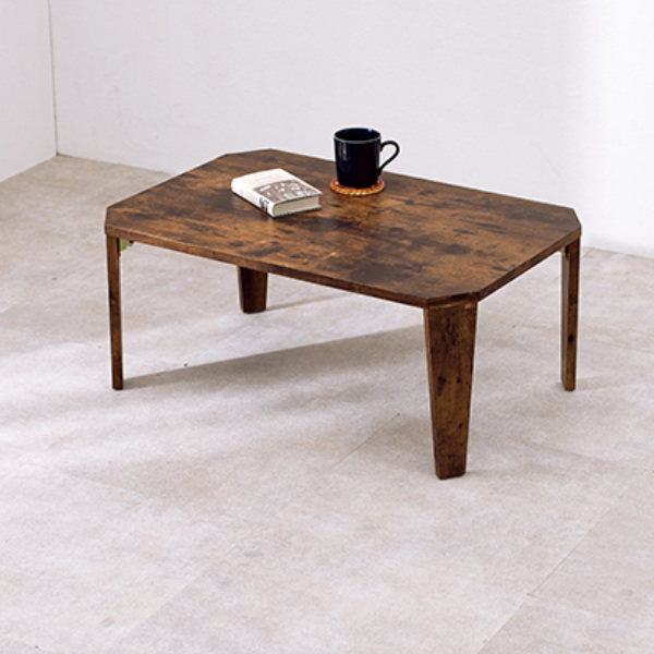 折れ脚テーブル 幅75cm センターテーブル ローテーブル 木目調 折れ脚