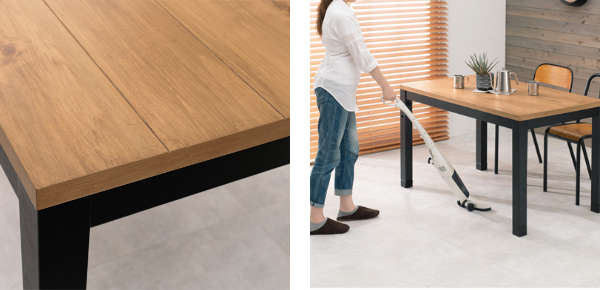 HAGiHARA（萩原） ダイニングこたつ 幅120cm 布団いらず 木製 天然木