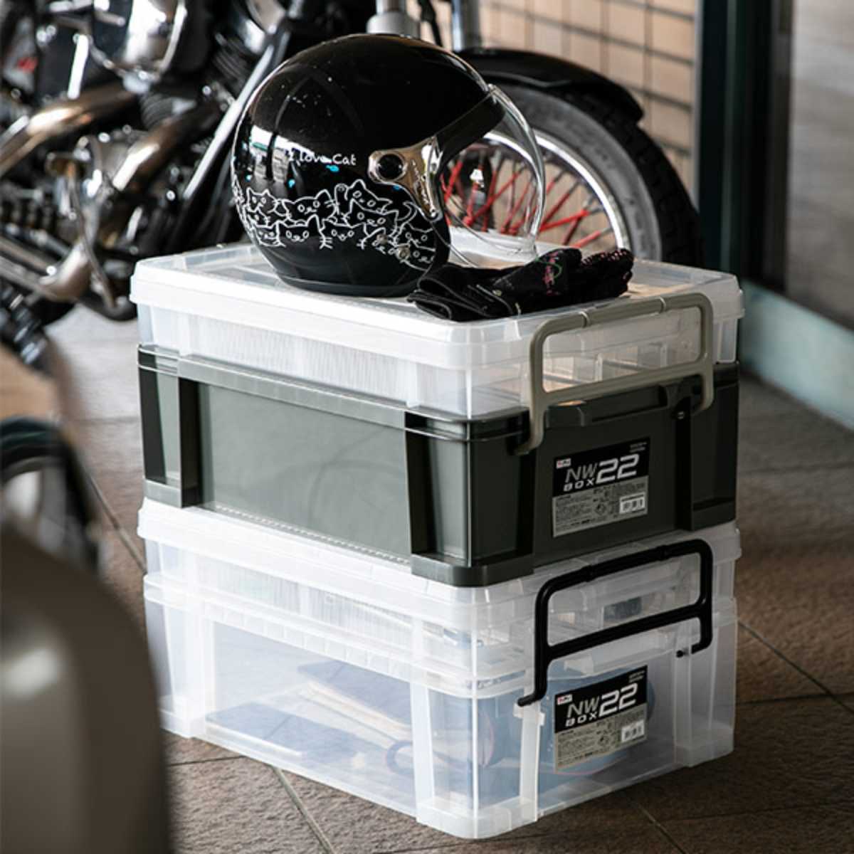 JEJアステージ 収納ボックス 幅37.9×奥行54.5×高さ24.5cm 2段 NW