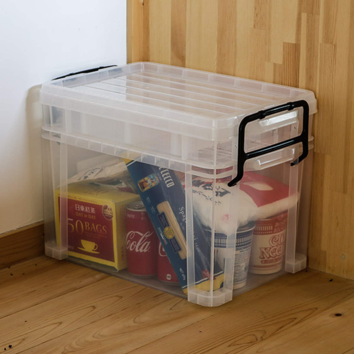 JEJアステージ 収納ボックス 幅37.9×奥行54.5×高さ39cm 2段 NW （ フタ