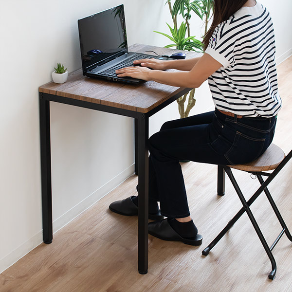 パソコンデスク＊幅80cm＊スチール 永井興産 デスク 幅80cm テーブル 木目調 コンパクト 机 スチール