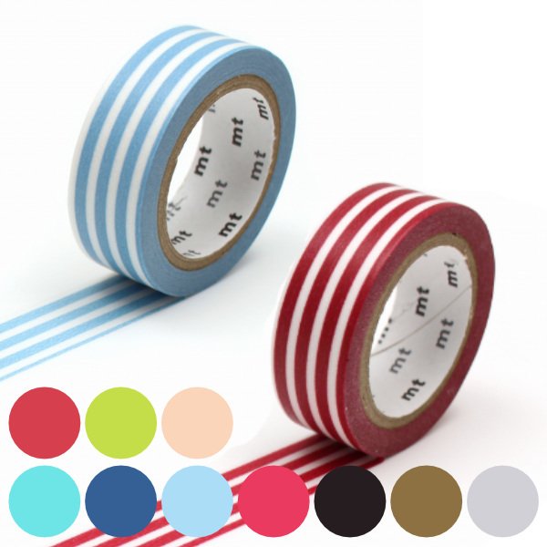 mt（エムティー） マスキングテープ 幅15mm×7m ボーダー mt DECO