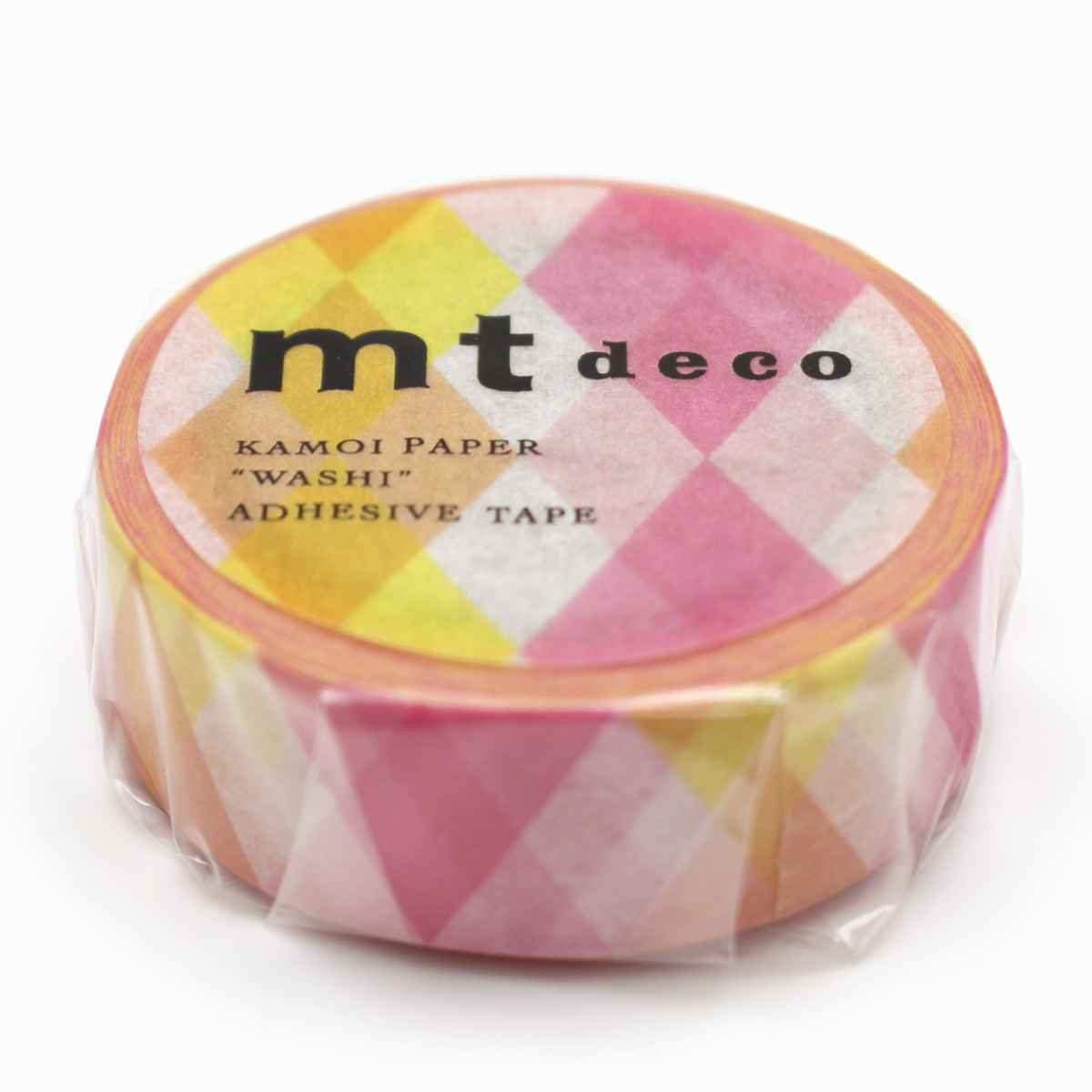 マスキングテープ 三角とダイヤ 幅15mm×7m mt DECO （ マステ カモ井