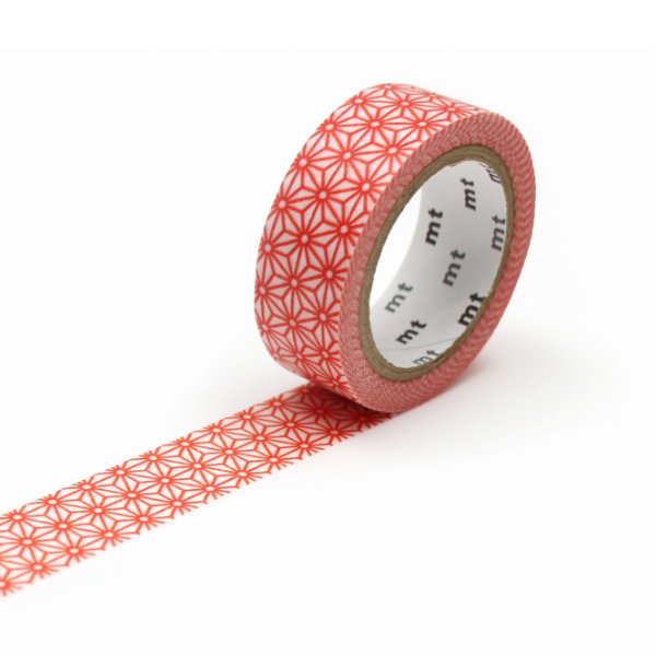 マスキングテープ 15mm×7m 麻の葉 mt DECO マステ （ シール