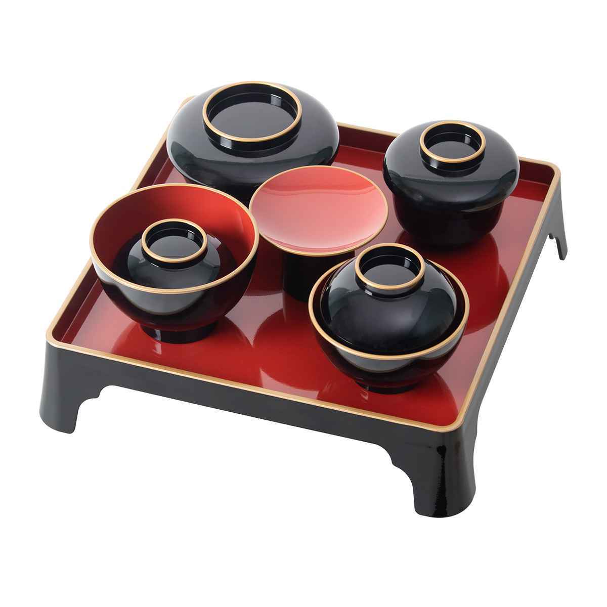 宮本産業 お食い初め膳 食器セット 漆器 プラスチック 日本製