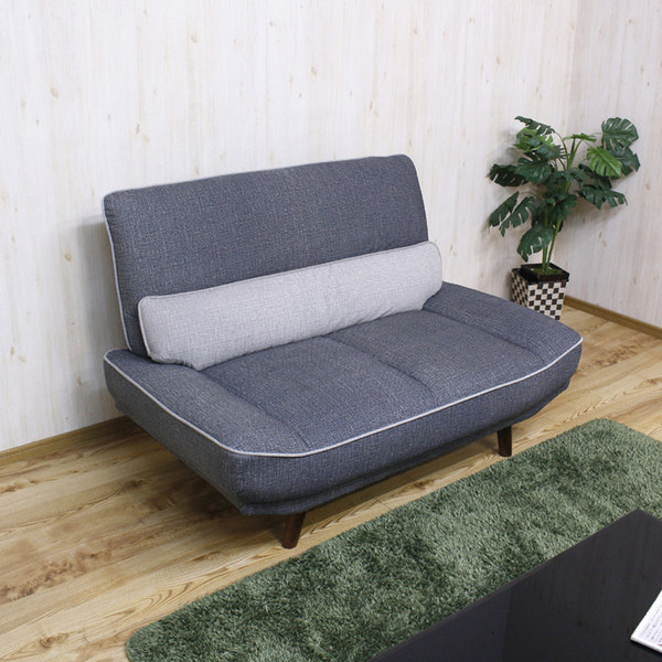 ソファ 二人掛け 幅130cm 耐ひっかき傷 ファブリック 脚付き