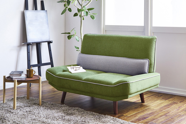 ソファ 二人掛け 幅130cm 耐ひっかき傷 ファブリック 脚付き