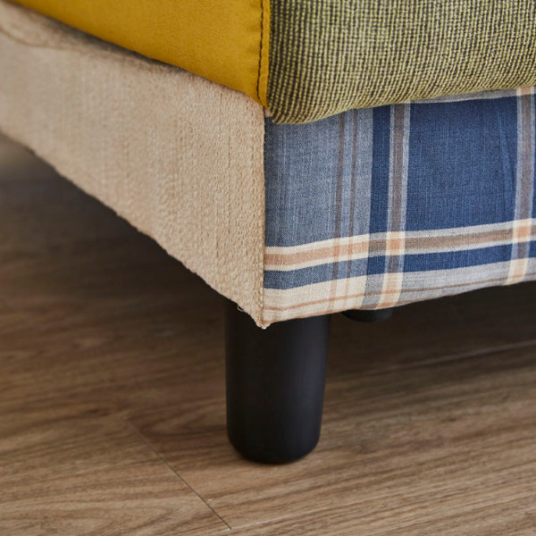 カウチソファ 二人掛け パッチワーク オットマン スツール 収納