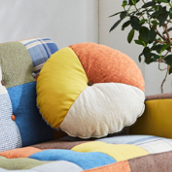 カラフル パッチワーク 収納付きスツール オットマン 2人掛け ロング カウチソファ 二人掛け パッチワーク オットマン スツール 収納