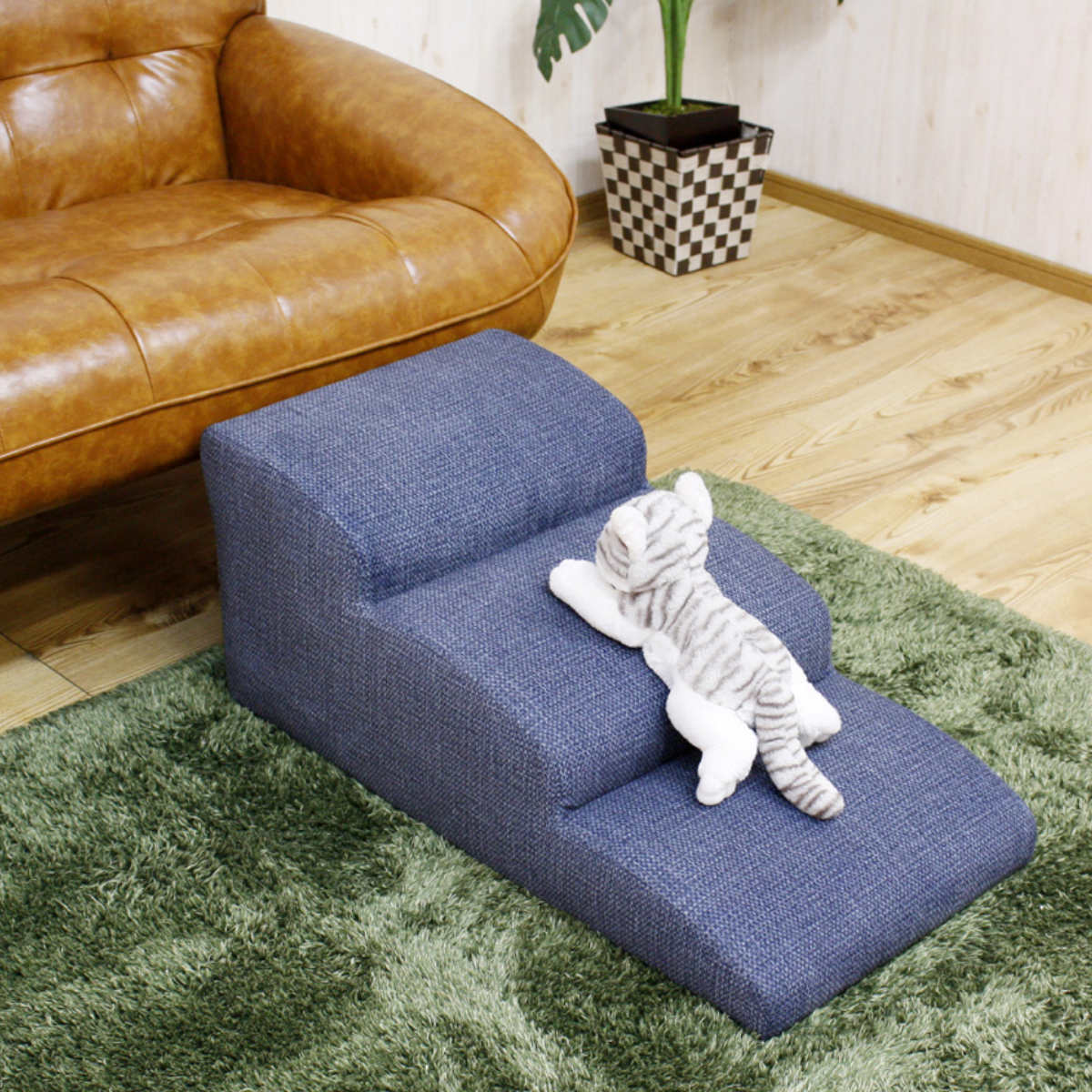 ドッグステップ 高さ35cm 3段 傷に強い （ 幅40cm 犬用 ペット 階段