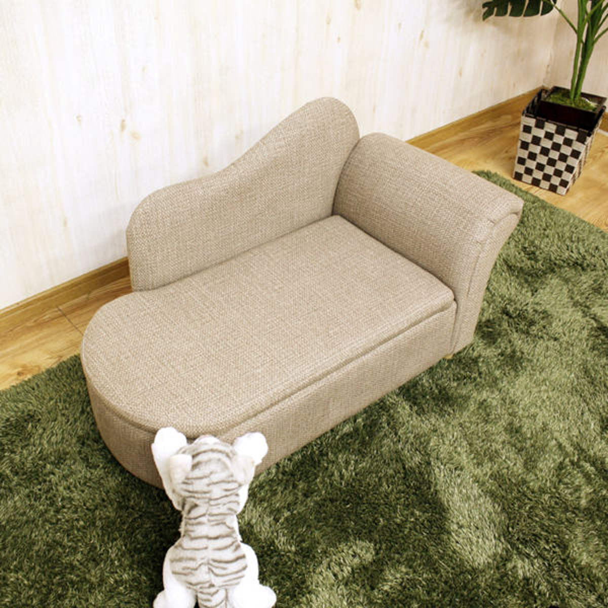 ペットソファ 幅80cm 収納付き ファブリック （ ソファ ソファー