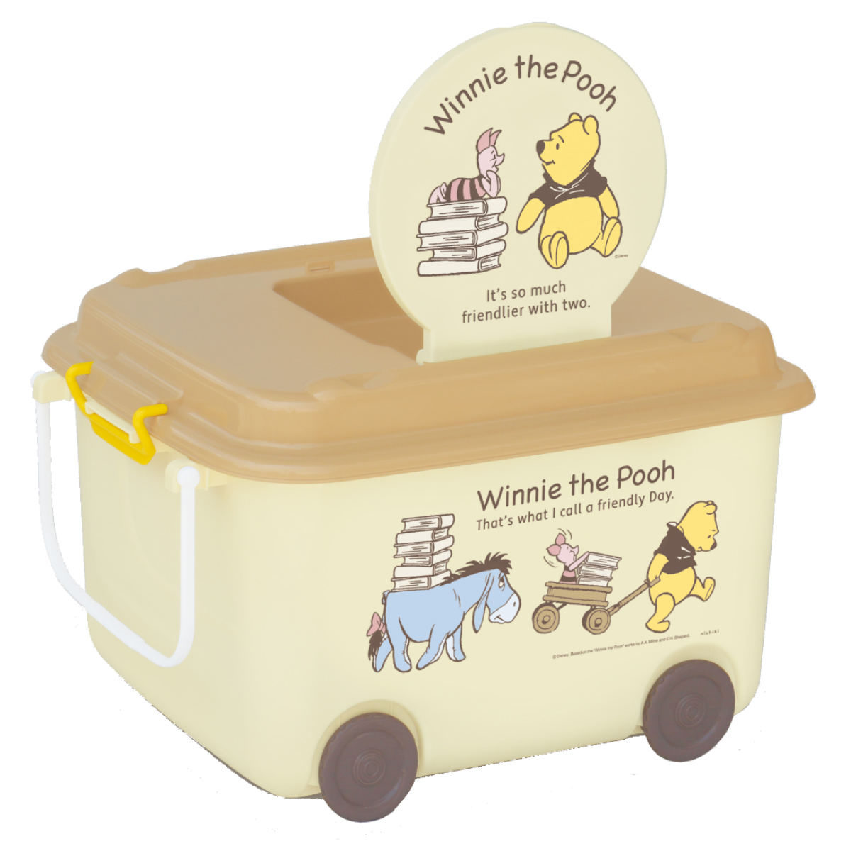 おもちゃ箱 くまのプーさん キャスター付き （ 収納ボックス ふた