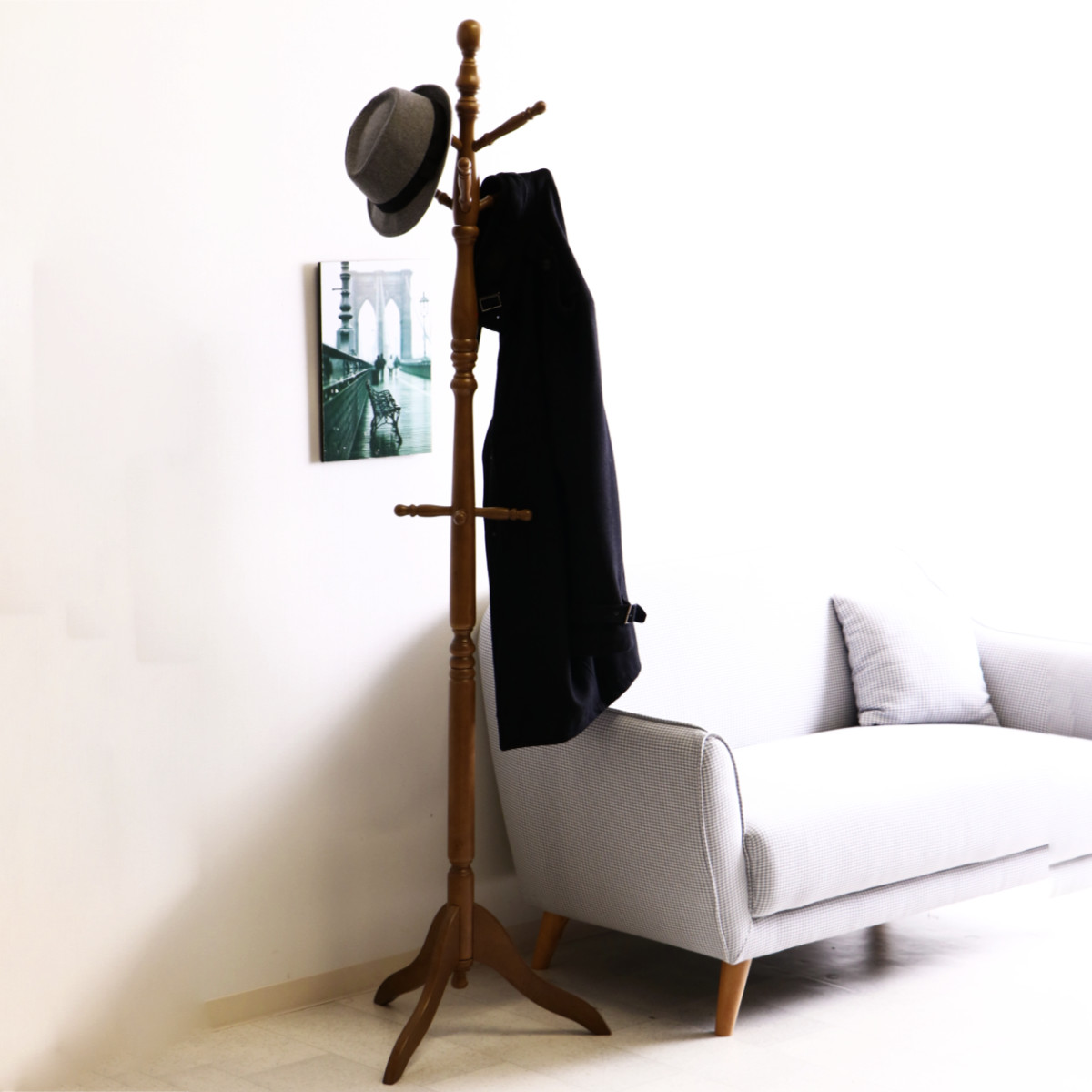 不二貿易（Fuji Boeki） ポールハンガー 木製 アンティークコート