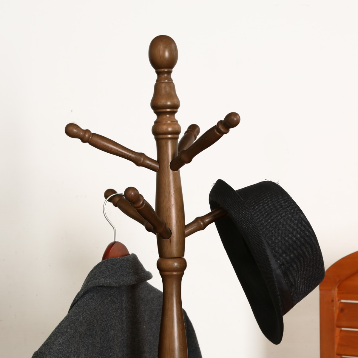 不二貿易（Fuji Boeki） ポールハンガー 木製 アンティークコート