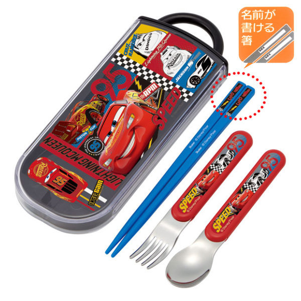 スケーター トリオセット 抗菌 箸 スプーン フォーク カーズ （ 食洗機