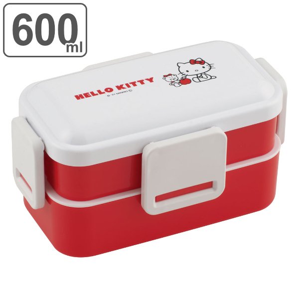 スケーター お弁当箱 2段 600ml 抗菌 ふわっと弁当箱 ハローキティ