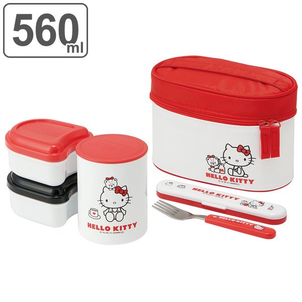 スケーター 弁当箱 保温 560ml 抗菌 保温ジャー付ランチ ハローキティ