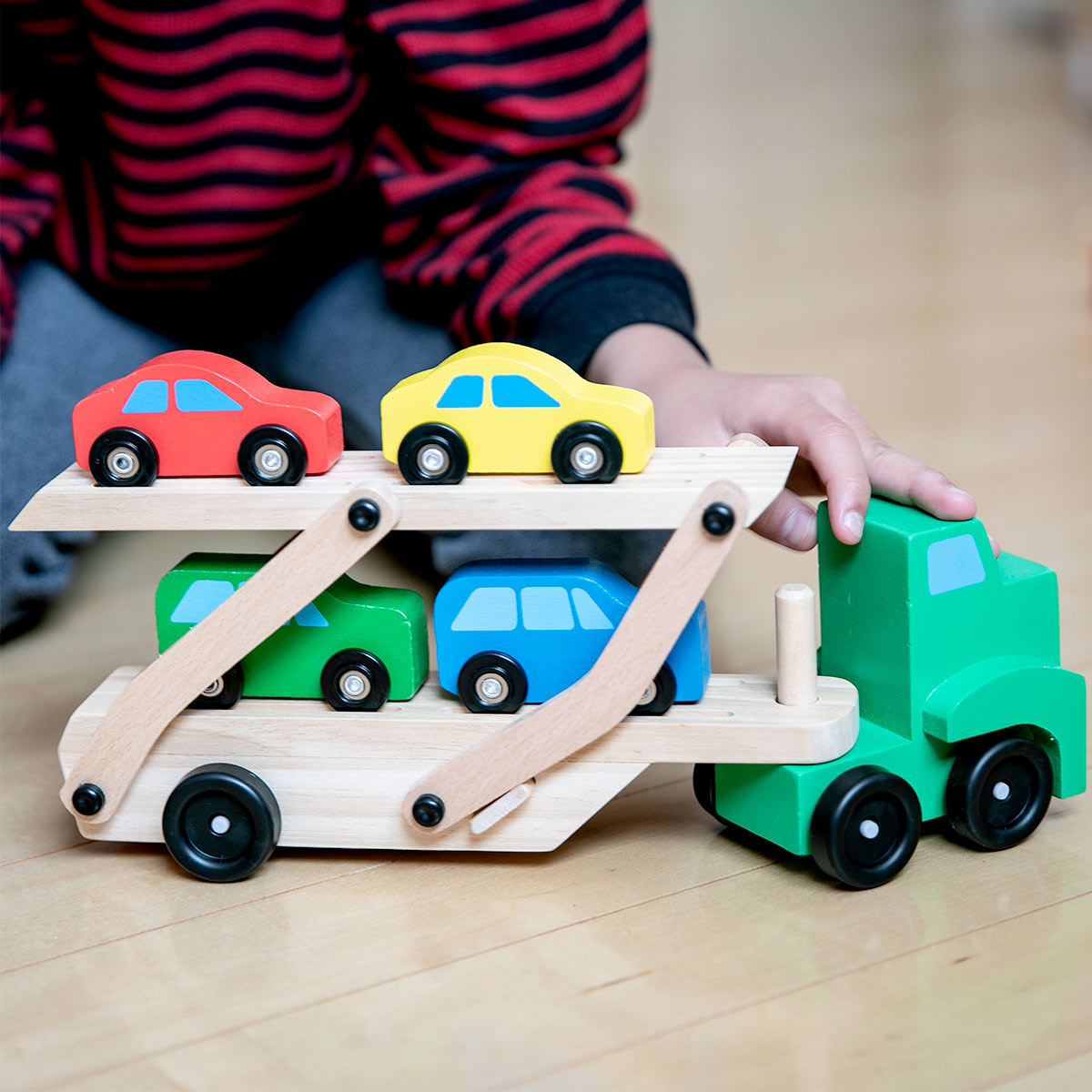 おもちゃ キャリアカー Melissa ＆ Doug 木製 3歳 （ 知育玩具 木製