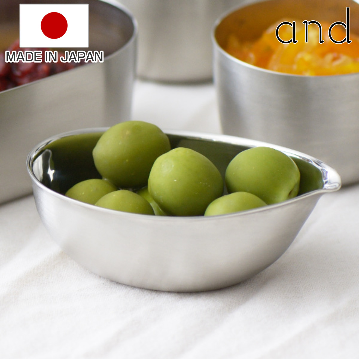 ボウル 9cm and しずくボウル ステンレス 皿 食器 日本製