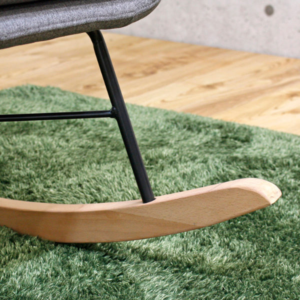 ロッキングチェア 幅60cm ファブリック 木製 （ チェア 椅子 チェアー