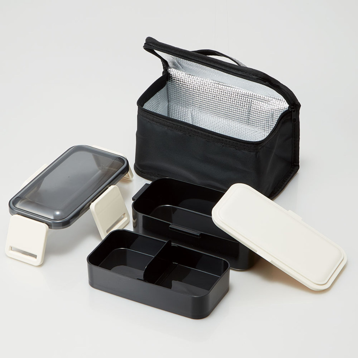 スケーター 弁当箱 2段 850ml 抗菌 保冷バッグ付き ふわっと （ お弁当