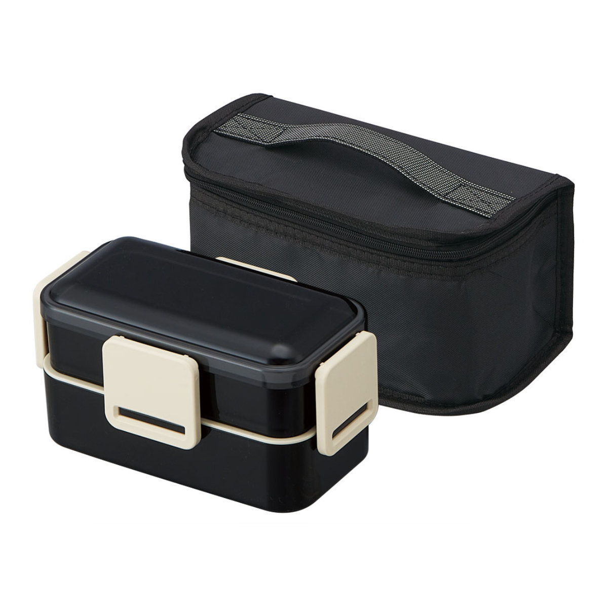 スケーター 弁当箱 2段 850ml 抗菌 保冷バッグ付き ふわっと （ お弁当