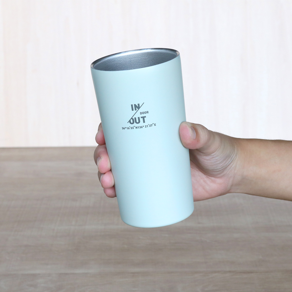 タンブラー 450ml 真空断熱 IN／OUTDOOR ステンレス （ ステンレス 