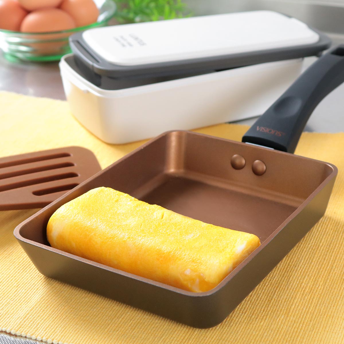パール金属 玉子焼き器 13cm×18cm IH対応 VISIONS GOLD Coating 卵焼き