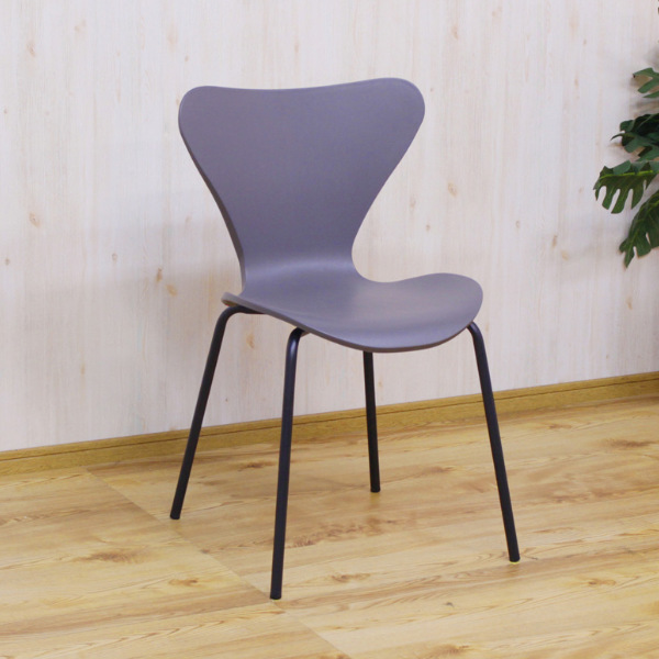 スタッキングチェア 4脚セット 座面高45cm ポリプロピレン スチール脚