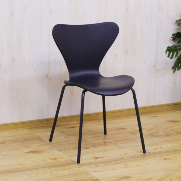 スタッキングチェア 4脚セット 座面高45cm ポリプロピレン スチール脚