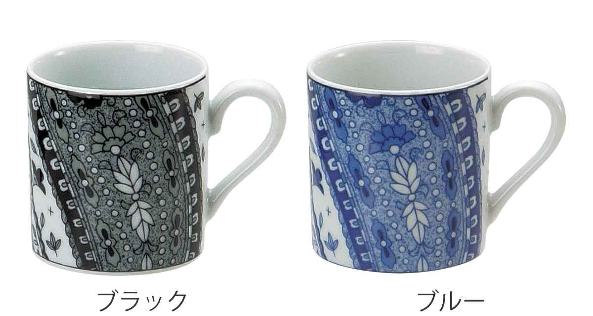 デミタスカップ 75ml M.STYLE ペイズリー 磁器 美濃焼 日本製 （ 食洗