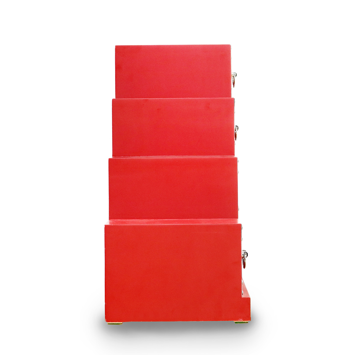 階段箪笥 桐製 民芸調 和風チェスト 左下がり 朱雀 幅57cm （ 箪笥