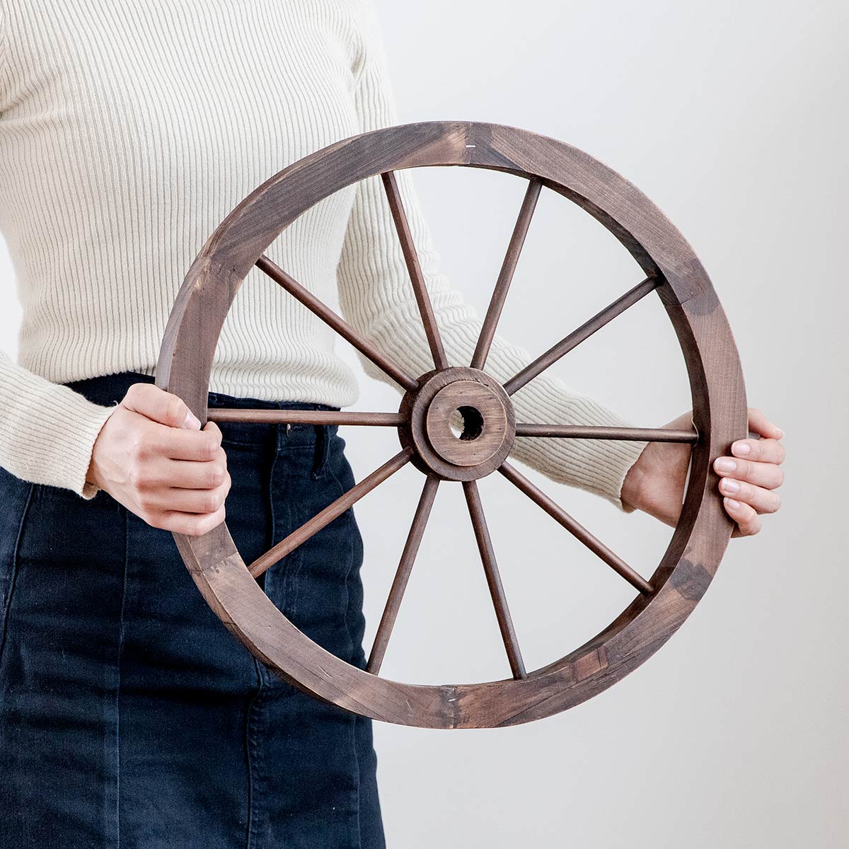 オーナメント ウッド・ホイール S （ ガーデニング雑貨 車輪 木製