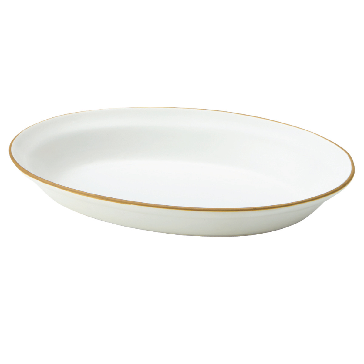 カレー皿 27cm オーバル エッジライン 陶器 （ 食洗機対応 電子レンジ