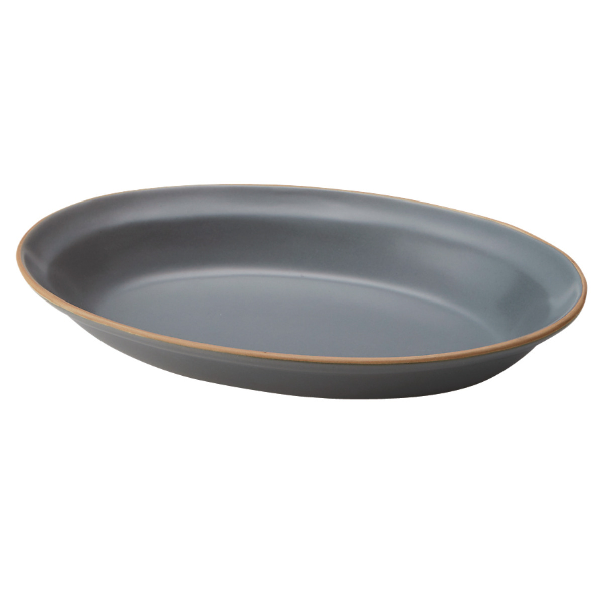 カレー皿 27cm オーバル エッジライン 陶器 （ 食洗機対応 電子レンジ