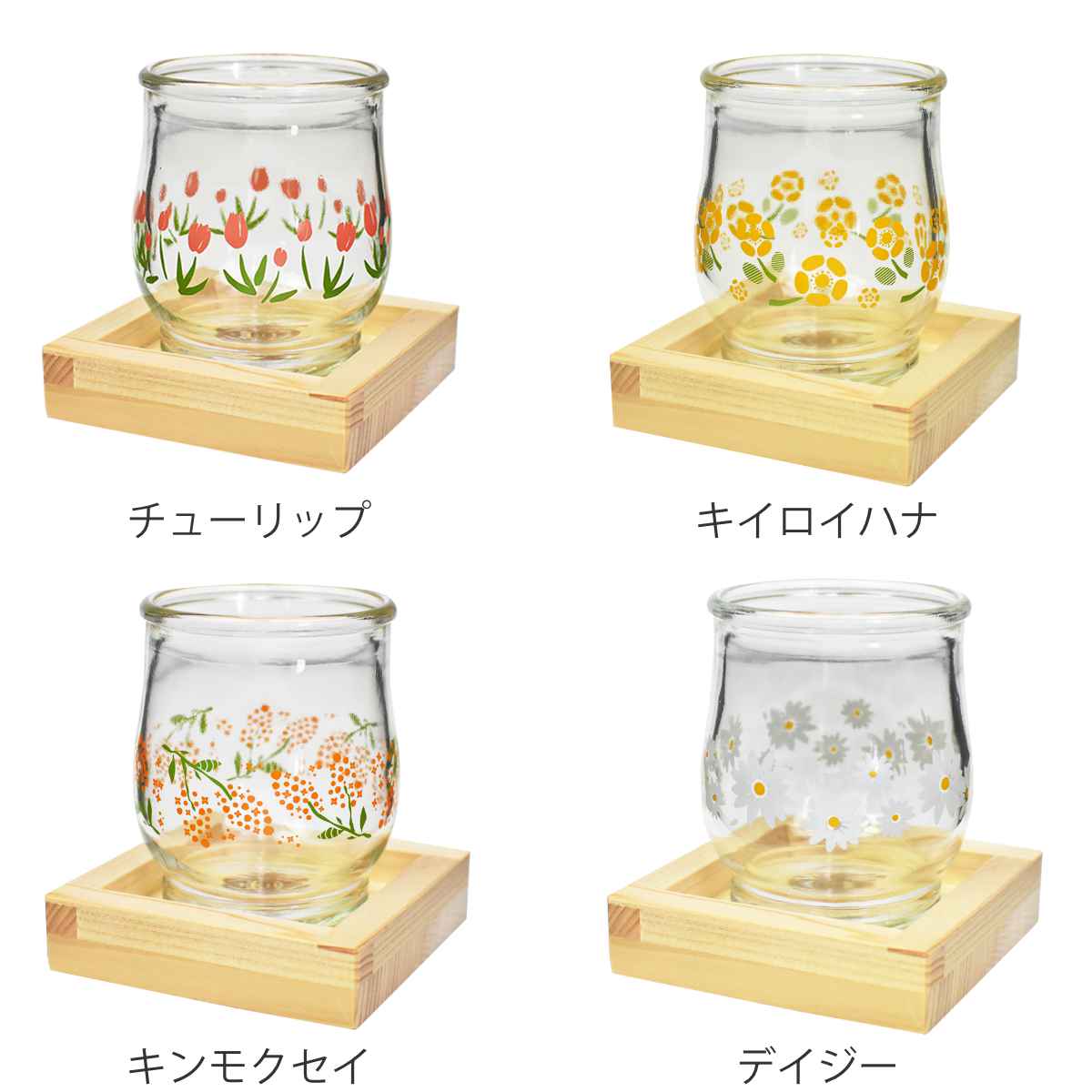 グラス 200ml レトログラス 枡 セット コースター ガラス 木製 日本製