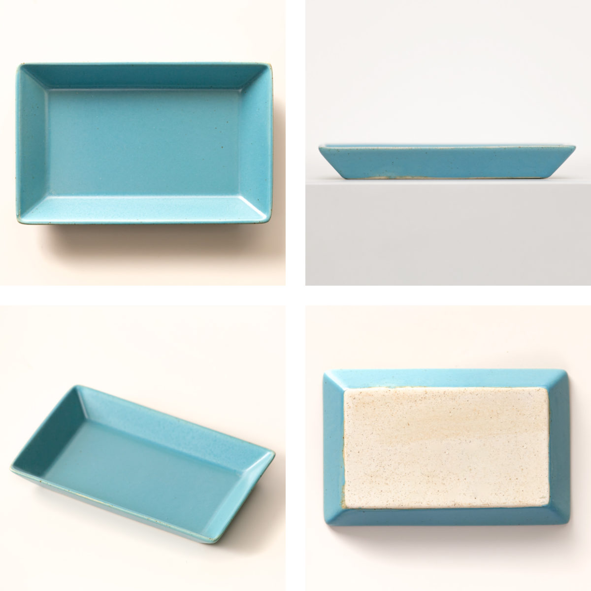 プレート 13.5cm M KASANE レクタングル 陶器 同色4枚セット （ 食洗機