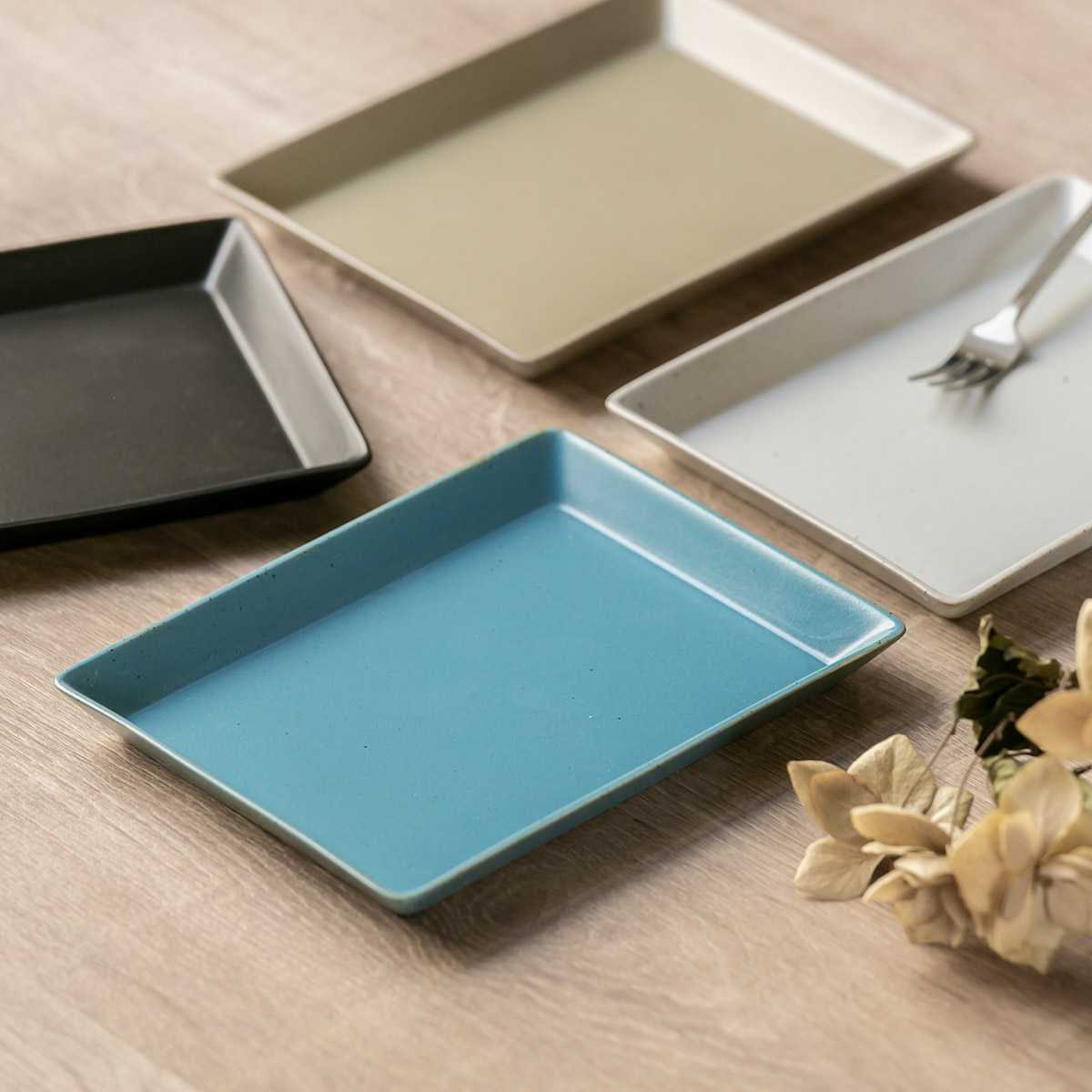 プレート 17.5cm L KASANE レクタングル 陶器 （ 食洗機対応 皿 長皿