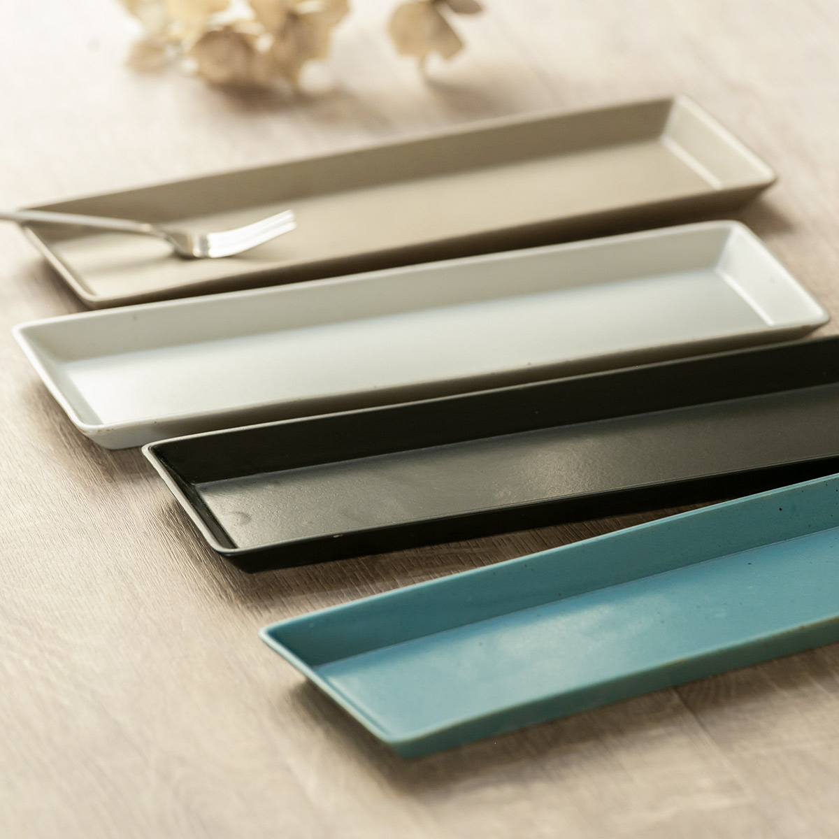 プレート 27cm KASANE ワイド 陶器 （ 食洗機対応 皿 長皿 長角 中皿